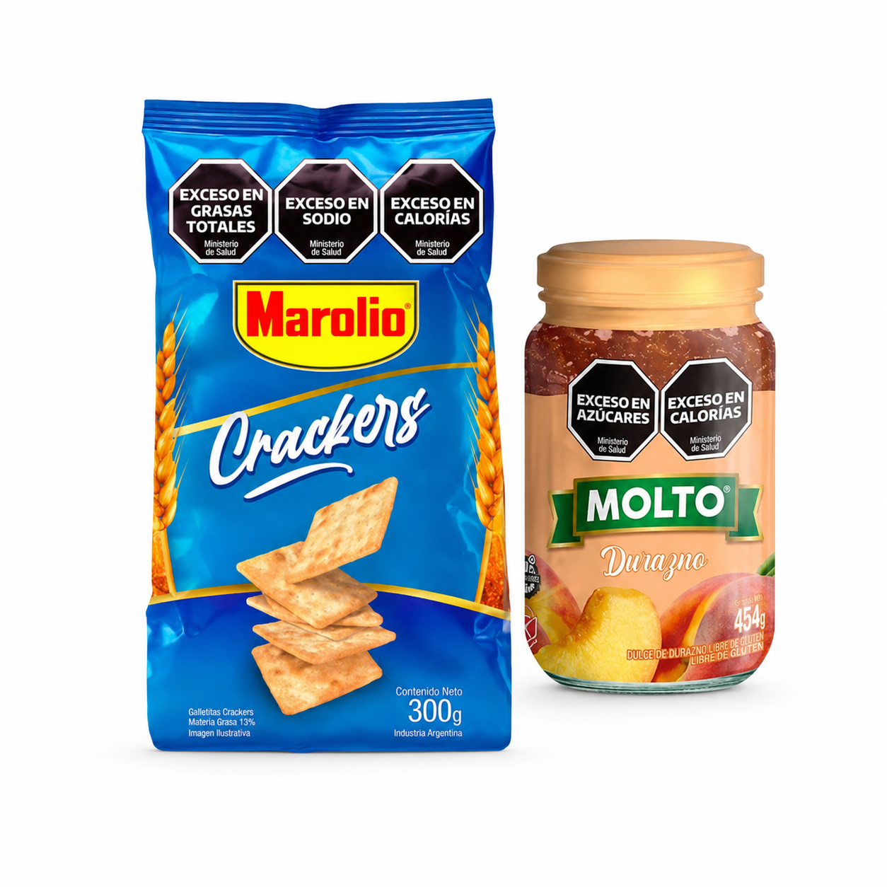 Galletitas Marolio Crackers + Mermelada Molto